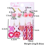 (A)OVE love earrings set  occidental style woman day gift