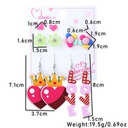 (H)OVE love earrings set  giftemu