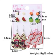 (A)occidental style gift  color love cross earrings set