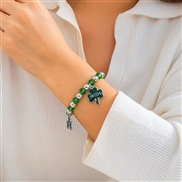 ( 1  Mixed color 2354)occidental style gift more clover Word bangle brief color beadsracelet bracelet