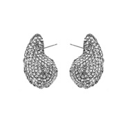 (White Diamond )E fully-jewelled ear stud  Drop-type personality occidental style fashion earrings