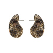 ( leopard print)E fully-jewelled ear stud  Drop-type personality occidental style fashion earrings