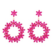 (57548 HPK)occidental style geometry Alloy cirque earrings fashion personality temperament luxurious Earring fully-jewe