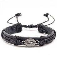 (  black)emu Cowhide sport leather bracelet retro personality