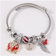 fashion concise all-Purpose lovely samll wings more elements pendant temperament woman bangle