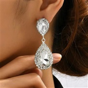 Korean style fashionOL concise shine drop temperament lady ear stud earring