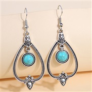 occidental style fashion Metal concise drop woman earrings