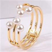 fashion concise Pearl temperament lady opening bangle
