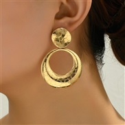 occidental style fashion gold gold concise circle temperament lady earring