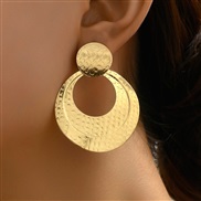 occidental style fashion gold gold concise circle temperament lady earring