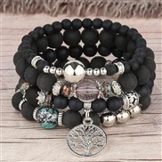 occidental style fashion concise Life tree frosting all-Purpose multilayer lady bracelet