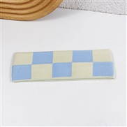 ( blue)Korea head leisure samll grid belt summer sport Headband head belt