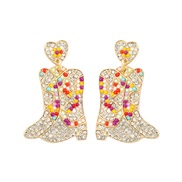 ( Color) creative exaggerating Alloy beads earrings fashion personality temperament love earring