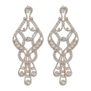 ( white)occidental style colorful diamond earrings fully-jewelled Earring Alloy diamond Rhinestone long styleearrings