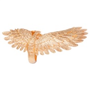 ( Gold)occidental style personality fashion wings bangle Metal textured feather exaggerating
