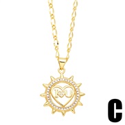 (C)occidental style WordO aa necklace woman lovelove clavicle chain giftnkw