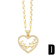 (D)occidental style WordO aa necklace woman lovelove clavicle chain giftnkw