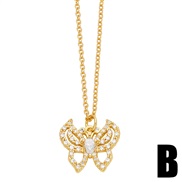 (B)occidental style brief butterfly necklace womanins samll fashion temperament clavicle chainnkv