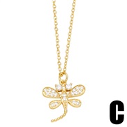 (C)occidental style brief butterfly necklace womanins samll fashion temperament clavicle chainnkv