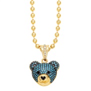 (blue )occidental style samll necklace womanins personality fully-jewelled lovely pendant temperament all-Purpose clavic