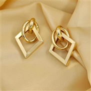 (EH 267)occidental style temperament high geometry fashion Earring geometry square ear stud woman