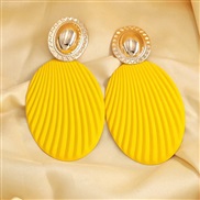 (EH 26 )occidental style color Oval Stripe fashion exaggerating personality Earring earrings