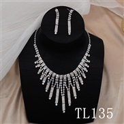 (TL135) Rhinestone necklace  bride married fully-jewelled earrings necklace set  banquet necklace