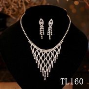 (TL16 ) Rhinestone necklace  bride married fully-jewelled earrings necklace set  banquet necklace