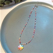 ( Color Flower)Korea color cartoon love butterfly beads necklace  sweet lovely woman clavicle chain