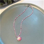 ( Pink Flower)Korea color cartoon love butterfly beads necklace  sweet lovely woman clavicle chain