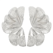 ( Silver)occidental style temperament petal ear stud Alloy flowers earrings big flower earring Earring