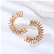 (Ligh )occidental style fashion Alloy diamond  earrings woman exaggerating temperament high banquet super Earring ear s