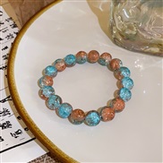 ( 3 Bracelet  blue)color pattern beads gradual change elasticity bracelet Korean style sweet fashion personality all-Pu