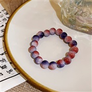 ( 8 Bracelet  Dull red)color pattern beads gradual change elasticity bracelet Korean style sweet fashion personality al