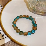 ( 1  Bracelet blue  Orange)color pattern beads gradual change elasticity bracelet Korean style sweet fashion personalit