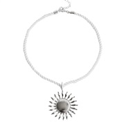 ( Silver)occidental style summer Alloy sun flower pendant necklace woman fashion personality exaggerating wind