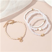 (BZ1844baise Taurus)occidental style fashion creative Zodiac Pearl beads bracelet woman brief personality