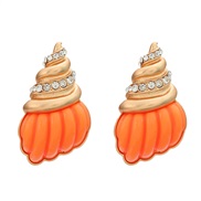 ( orange)summer day wind earrings occidental style Earring woman Alloy resin imitate Bohemian style