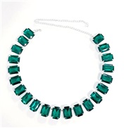 ( green)occidental style fashion all-Purpose luxurious fully-jewelled chain wind clavicle chainnecklace