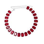 ( red)occidental style fashion all-Purpose luxurious fully-jewelled chain wind clavicle chainnecklace