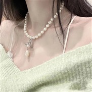 (length   Silver)black same style Pearl necklace occidental style retro exaggerating fully-jewelled clavicle chain