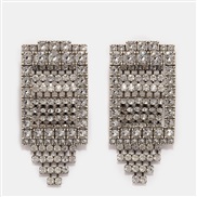 ( Silver)Rhinestone Earring  occidental style exaggerating fully-jewelled earrings  personality multilayerearrings