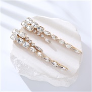 ( white)occidental style exaggerating geometry Earring long style glass Rhinestone tassel earrings personality trend St