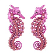( rose Red)E occidental style personality wind three-dimensional ear stud  fashion hollow diamond exaggerating animal e