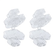 ( White k)E fashion Irregular samll Alloy earrings  retro exaggerating geometry multilayer splice Earring