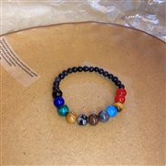 ( Bracelet  black)agate square beads elasticity bracelet samll fashion all-Purpose high woman