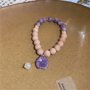 ( Bracelet purplePearl ) love flowers beads Double layer elasticity bracelet fashion samll temperament high woman