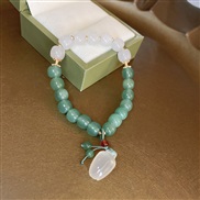 ( 1 Bracelet  green)new medium agate lotus bamboo beads beads bracelet samll temperament all-Purpose high