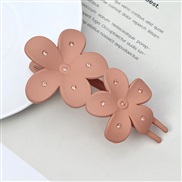 (1  Set in drill11cm Flower)all-Purpose hollow flowers hair clip Korean style fashion woman embed Rhinestone frosting w