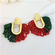 (E 1414 ) original style Bohemian style tassel earrings  handmade beads color earring Earring